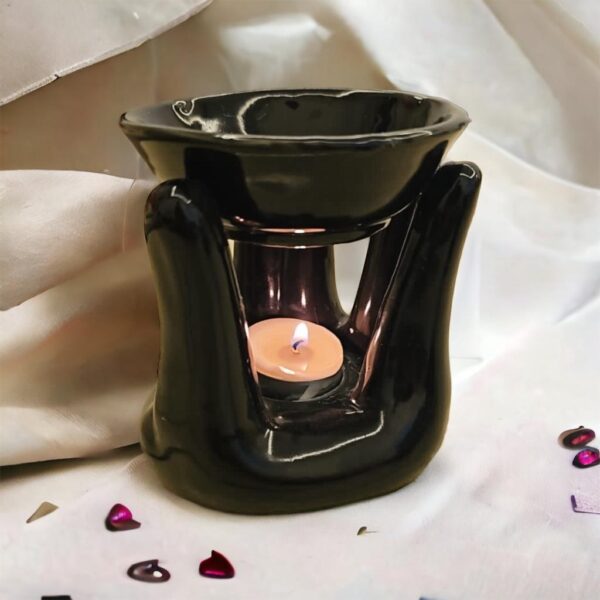 black-hand-tealight-candle-diffuser